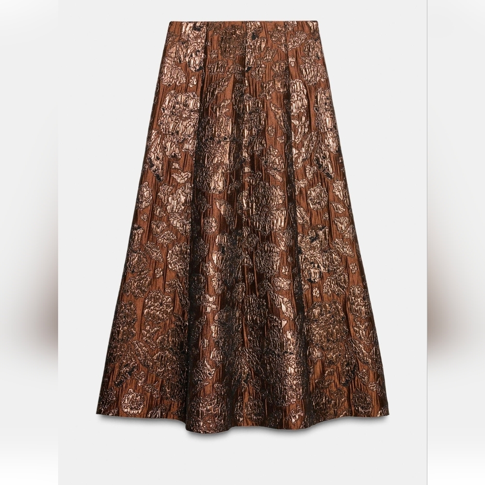 ❤️Sale Ends On March 17.  💔Zara SHINY JACQUARD CAPE SKIRT(S)